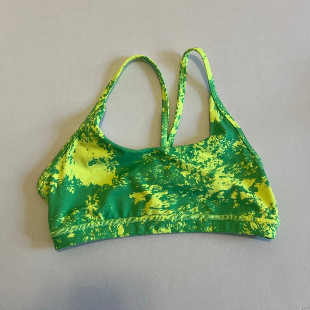 Fleo Cami Light Support Sports Bra Splash - yellow green S